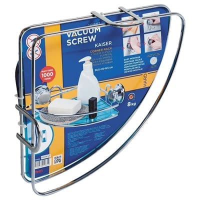 Полка угловая одноярусная Tatkraft Vacuum Screw Kaiser 10659 - фото 36979