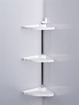 Полка угловая PRIMANOVA 3-х ярусная (белая) 21*21*63 M-N19-01 - фото 36980