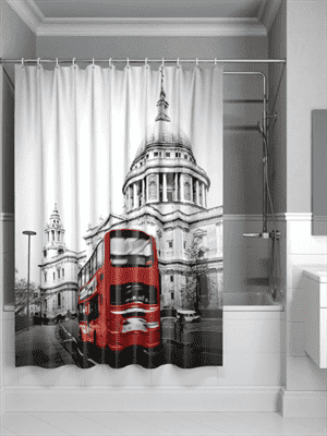 Штора IDDIS для ванной полиэстер London Spirits  iddis 180*200 542P18Ri11 - фото 37364