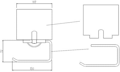 Держатель TATKRAFT для туалетной бумаги TAILI 17,4*2,6*13,5 пластик AW203 - фото 37520