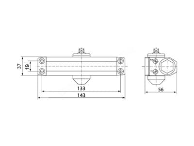 Доводчик ФЗ (25-45 кг) коричневый - фото 37560