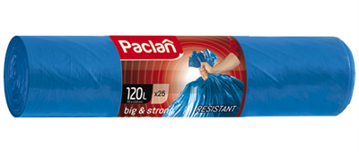 Пакеты BIG&STRONG для мусора 120л 70х110см 25шт 26мкм голуб - фото 38124