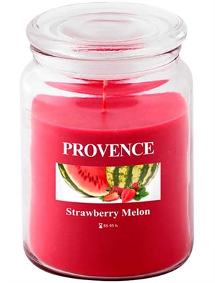 Свеча PROVENCE в стеклянной баночке с крышкой клубника/арбуз 565029 - фото 38757