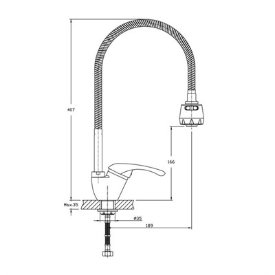 Смеситель НЕПТУН 214C кухня - фото 38812