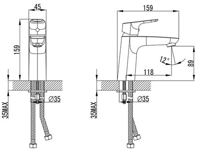 Смеситель ZODIAC для умывальника ZODSB00i01 - фото 38823