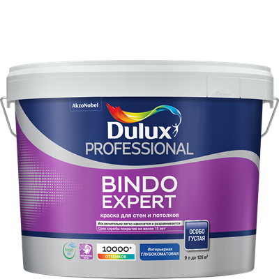 Краска водоэмульсионная Dulux Professional Bindo Expert глуб/мат BW 9 л 5322617 - фото 39011