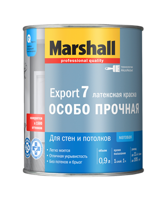 Краска водоэмульсионная MARSHALL EXPORT-7 мат латексная база С 0,9л 5248849 - фото 39095