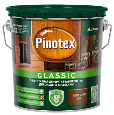Пропитка MARSHALL PINOTEX декор-защитная Classic тик 2,7л - фото 39210