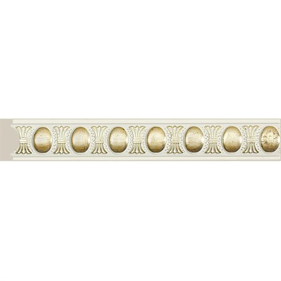 Багет интерьерный Ионики D30/WG2/W27G Молдинг 30, цв. Белый с золотом/40 - фото 39336
