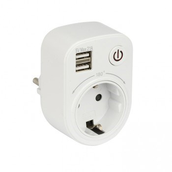 Блок EKF розеточный Proxima SB-01 (розетка 2Р+Е 16А, 2 USB разъема 5V 2.1A) - фото 39419
