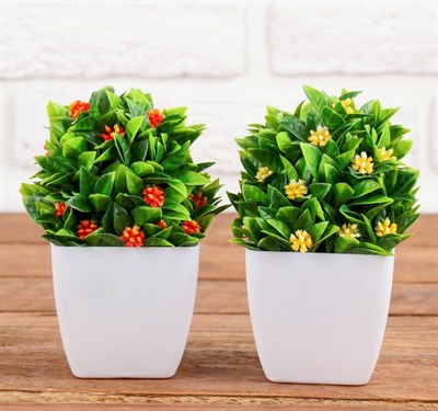 Бонсай Шар с цветами 10*10*19 см МИКС 1838479 - фото 39444