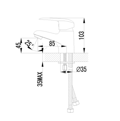 Смеситель Прамэн для умывальника монолитный хром LM3356C - фото 39707