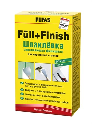 Шпатлевка PUFAS Заполняющая и финишная 20x500гр - фото 40288