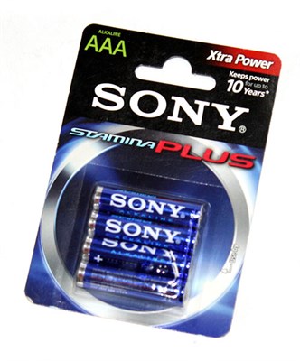 Батарейка SONY LR3/4 Alkaline Stamina Plus AAА 4шт AM4B4D - фото 40713