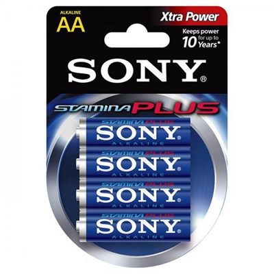 Батарейка SONY LR6/4 Alkaline Stamina Plus AA 4шт AM3B4D - фото 40715