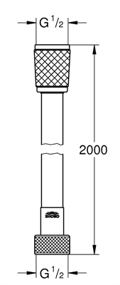 Шланг GROHE душевой 2000мм Vitalio Comfort 27173001 - фото 40851