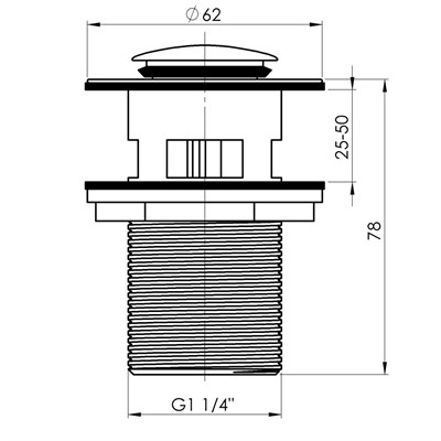 Клапан донный Click-Clack 1/4 710015 - фото 40853