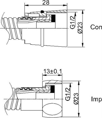 Шланг душевой Con/lmp 150см 600058B - фото 40856