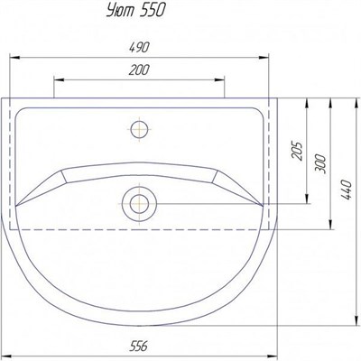 Умывальник мебельный Уют 55 - фото 40909