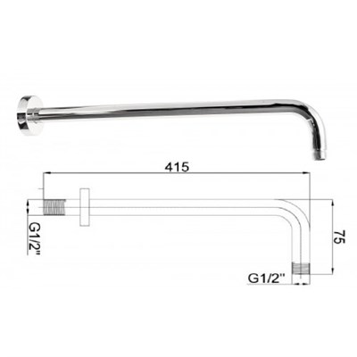 Душевая система RUBINETA Kubo-2F Uno для душа скрытого монтажа 625015 - фото 40985