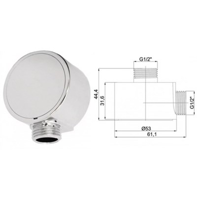 Душевая система RUBINETA Kubo-2F Uno для душа скрытого монтажа 625015 - фото 40987