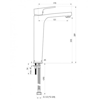 Смеситель RUBINETA Modena-18/D для раковины MDD0008 - фото 40997