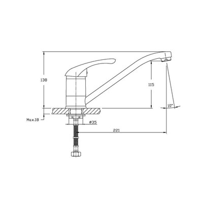 Смеситель 212C кухня - фото 41008