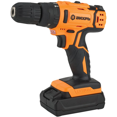 Дрель-шуруповерт ВИХРЬ аккумуляторная ударная ДА-24Л-2кУ 72/14/19 - фото 41192