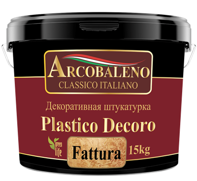 Штукатурка декоративная Arcobaleno Plastico Decoro 7кг - фото 41325