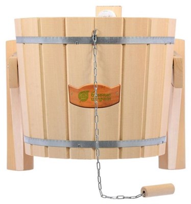 Устройство обливное Русский душ 16л c пласт. вставкой и наливным клапаном "Банные штучки" липа 33220 - фото 41821