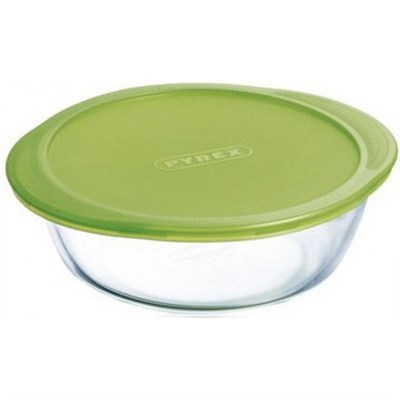 Чашка PYREX с пластиковой крышкой круглая 1л/20см 207P000/5045/5 - фото 42312