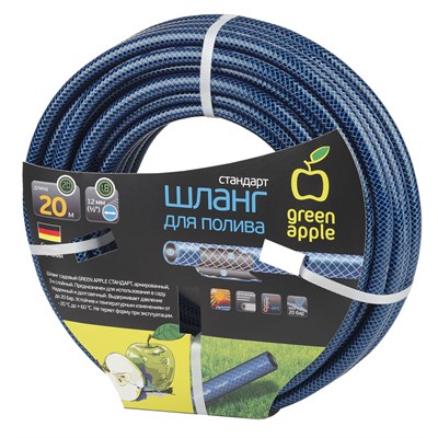 Шланг GREEN APPLE для полива стандарт 12мм (1/2)*20м GWGH1-028 - фото 42373