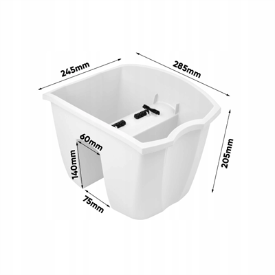 Горшок цветочный CROWN белый DCRO240-S449 - фото 42429