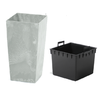 Горшок цветочный URBI SQUARE BETON бетонный DURS265E-422U - фото 42437