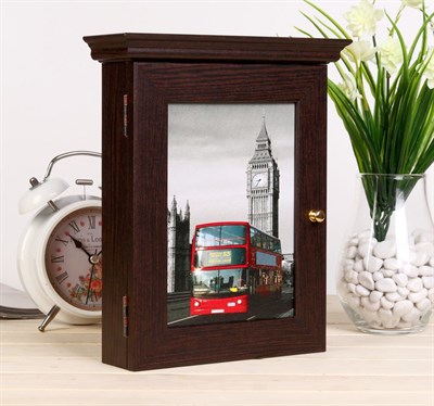 Ключница Даблдекер на Тауэрском мосту классика 19*27 Венге микс 4156725 - фото 42713