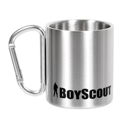 Термокружка BOYSCOUT 200 мл, складная ручка-карабин, нержавеющая сталь 61112 - фото 42806