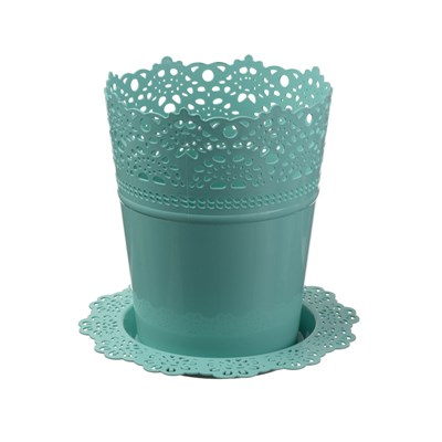 Кашпо АЖУР Д 115мм с под. в ассорт. М3091 - фото 42880