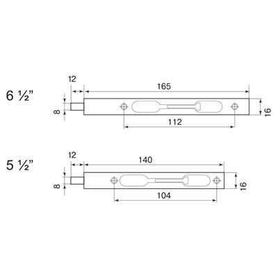 Ригель PALLADIUM 5-1/2 PB латунь - фото 43216