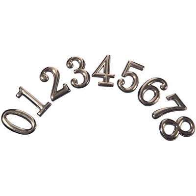 Цифра для обозначения номера квартиры 7, металлическая, хром 67287 - фото 43334