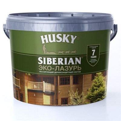 Эко-Лазурь HUSKY SIBERIAN для дерева полуматовая кедр 2,5л - фото 43856
