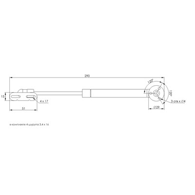 Газовые лифты SOLLER N80 матовый хром (100) - фото 44285