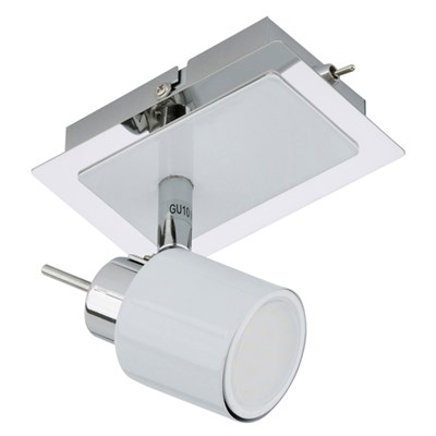 Спот BRILONER BRIGHT светодиод, металл/бел. 1хLED/GU10 5W 400lm 3000K, повор, 120x80x110мм, 2866-016 - фото 44522