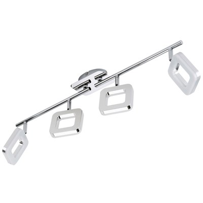 Спот BRILONER QUAD светодиод, металл-акрил, 4хLED/4W, 330lm 3000K, поворотн, 680x100x190мм, 2710-048 - фото 44534