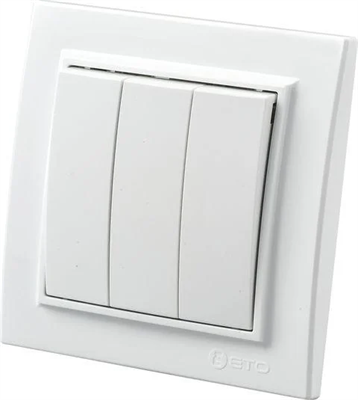 Выключатель ZERA EGP 3 белый 700-0200-205 - фото 44632