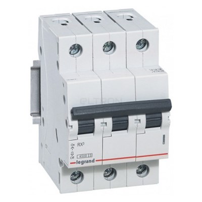 Автоматический выключатель LEGRAND RX3 4,5KA 25А 3П тип C 419710 - фото 44654