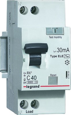 Автоматический выключатель LEGRAND RХ3 ВДТ 30MA 16А 1П+Н AC 419399 - фото 44657