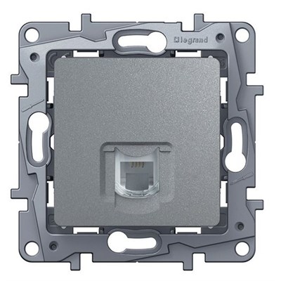Розетка LEGRAND Etika RJ11 (алюминий) 672440 - фото 44696