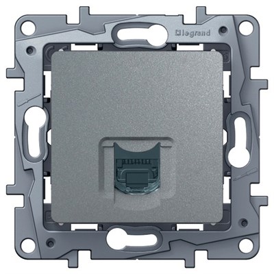 Розетка LEGRAND Etika RJ45 кат.5 UTP (алюминий) 672441 - фото 44704