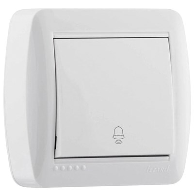 Кнопка звонка DEMET белый 711-0200-103 - фото 44756