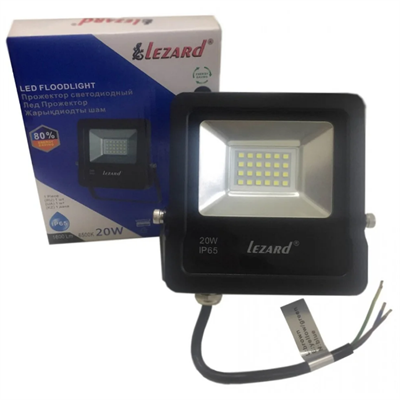 Прожектор светодиодный Lezard 20W SMD 1600LM 6500K IP65 - фото 44761